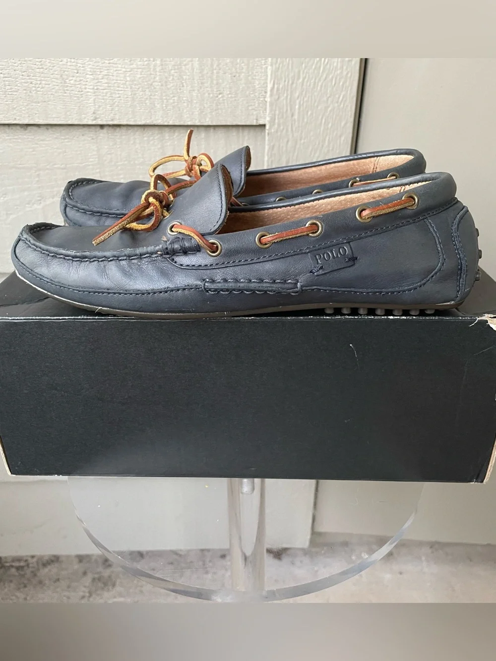 Ralph Lauren Polo Navy Blue Loafers size 8D